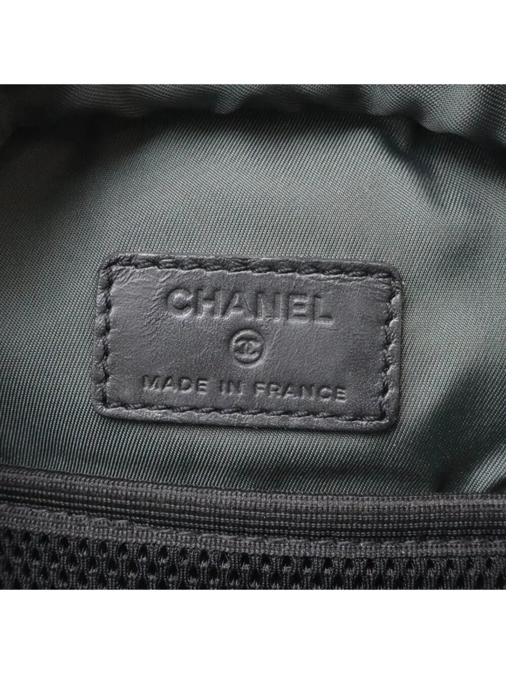 Chanel Sports Line CC Logo Shoulder Bag 2-Way Waist Pouch Nylon Ivory Black